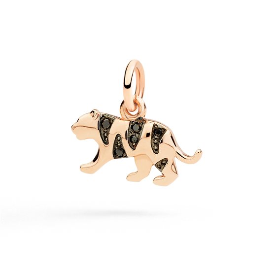 Charm Dodo DoDo Nature in Oro rosa Diamante Black 0.03 Ct DMC6028-TIGER-DBK9R - DMC6028-TIGER-DBK9R